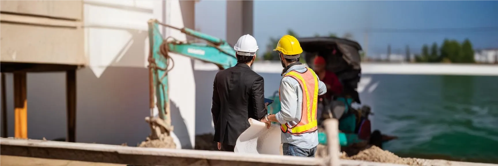 Professional construction team working on a building project in Cyprus